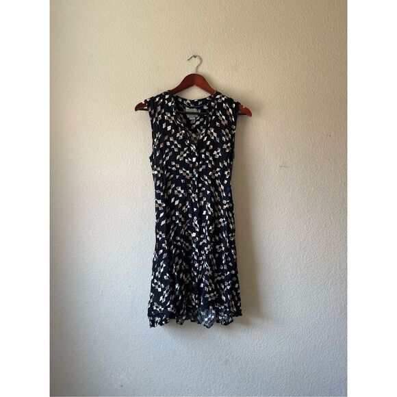 Anthropologie Maeve geometric print shirt dress with tie waist size medium - Picture 1 of 7